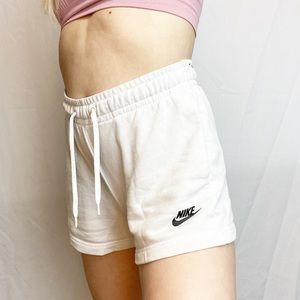 White Nike Cotton Shorts